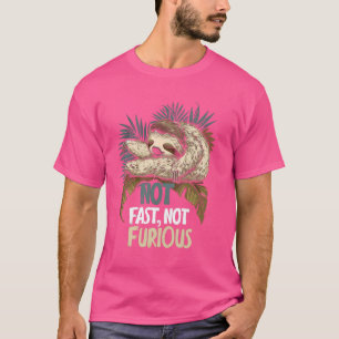 Nicht schnell, nicht wütend, Niedlicher Lazy Sleep T-Shirt