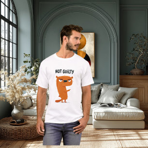 Nicht schuldig Lustiger frecher Otter-Charakter-Ge T-Shirt