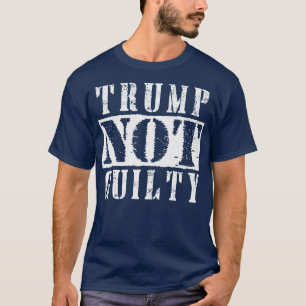 Nicht schuldig Vintager weißer Text T-Shirt