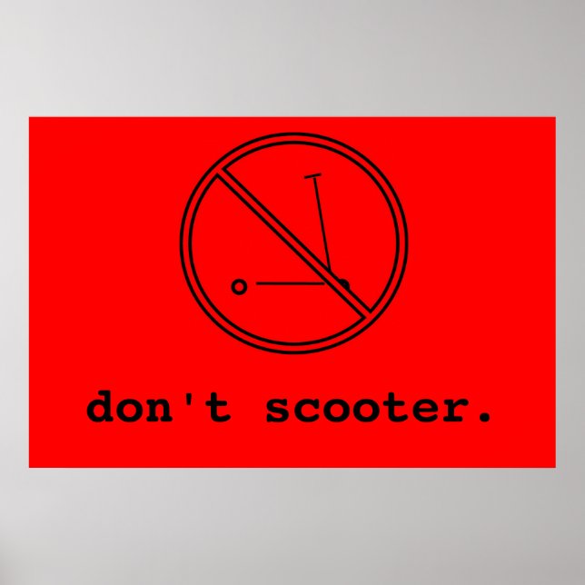 Nicht Scooter Poster (Vorne)