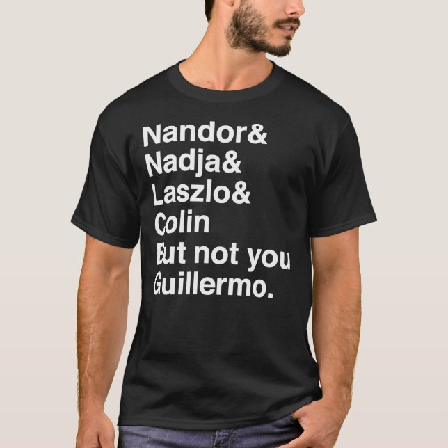 Nicht Sie Guillermo - Schwarz auf dunklem Shirt es (Vorderseite)
