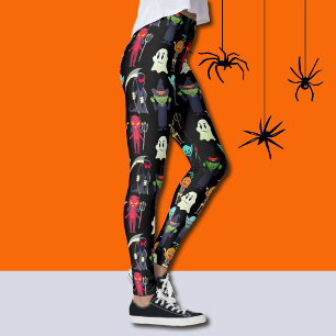 Nicht so Beängstigende Monster Halloween Leggings