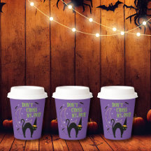 Nicht so Beängstigende Schwarzkatze mit Hexenhut L