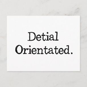 Nicht so detailorientiert postkarte