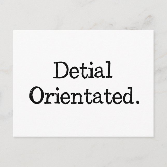 Nicht so detailorientiert postkarte (Vorderseite)