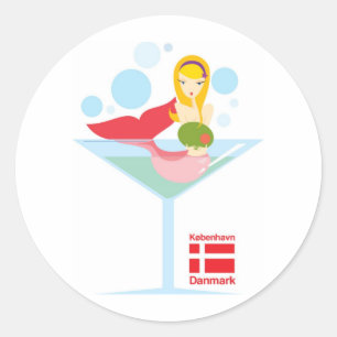 nicht so kleine Meerjungfrau Runder Aufkleber