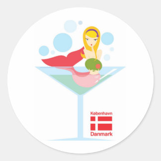 nicht so kleine Meerjungfrau Runder Aufkleber