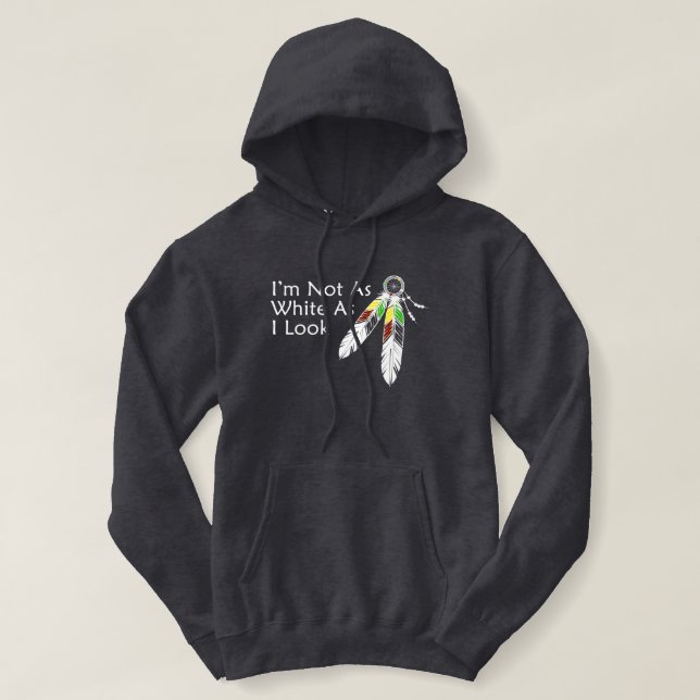 Nicht so weiß, wie ich den amerikanischen T - Shir Hoodie (Design vorne)