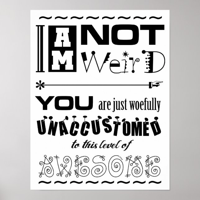 Nicht sonderbares Poster (Vorne)