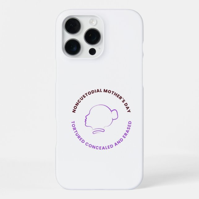 Nicht sorgeberechtigte Mutter Phone Case mit Logo iPhone Hülle (Rückseite)
