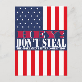 Nicht stehlen postkarte