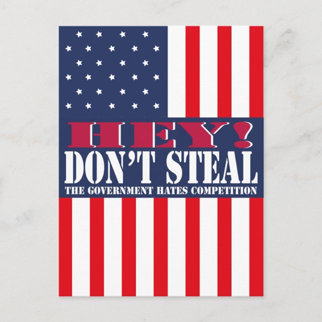 Nicht stehlen postkarte (Vorderseite)