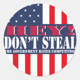 Nicht stehlen runder aufkleber