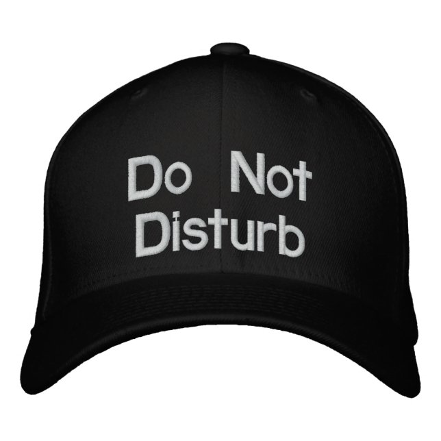 Nicht stören bestickte baseballkappe (Vorderseite)