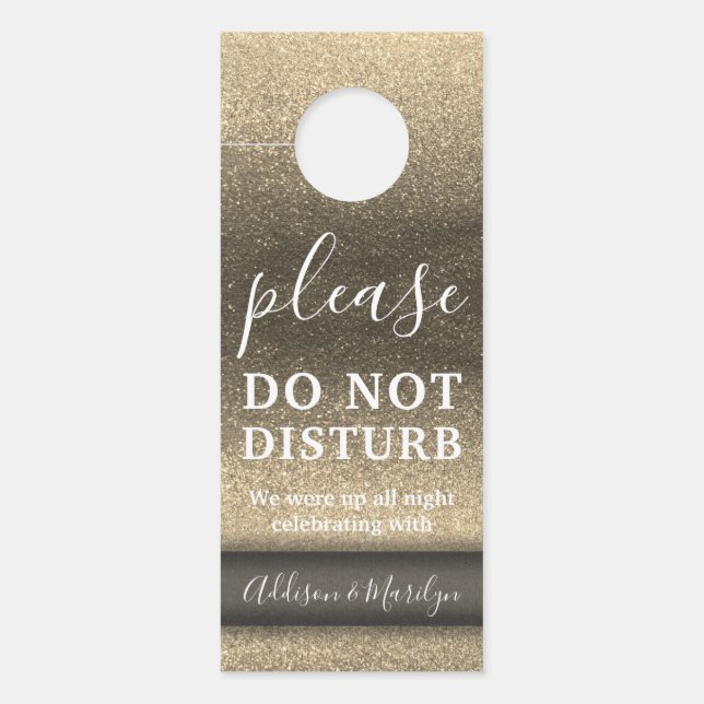 Nicht stören Eleganter Glitzer Niedlich Wedding Ho Türanhänger (Vorderseite)