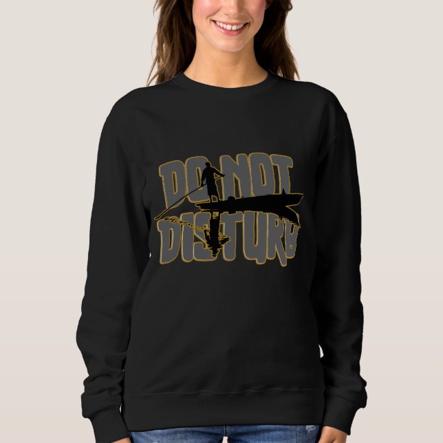 Nicht Stören – Friedliches Einsamkeit Boot Design Sweatshirt (Vorderseite)