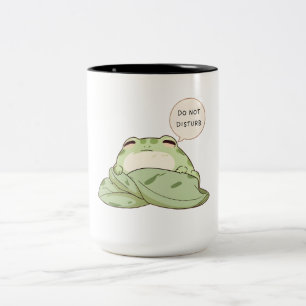 Nicht stören-Frosch-Schlaf-Kawaii-Design Zweifarbige Tasse