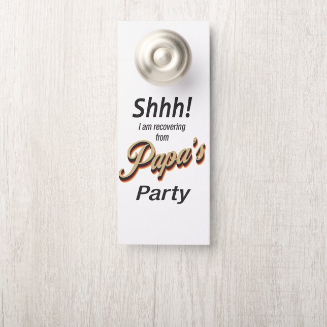 Nicht stören Shhh lustige Erholung von Party Türanhänger (Auf Knauf)