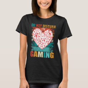 Nicht stören Spielherz Joystick Retro Gambler T-Shirt