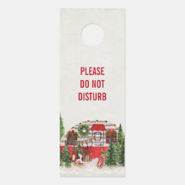 Nicht stören Weihnachtscamper Rustikale Szene Türanhänger