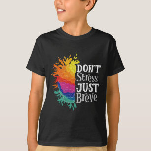Nicht Stress Breve Fun Dyslexie Bewusstseinsgra T-Shirt