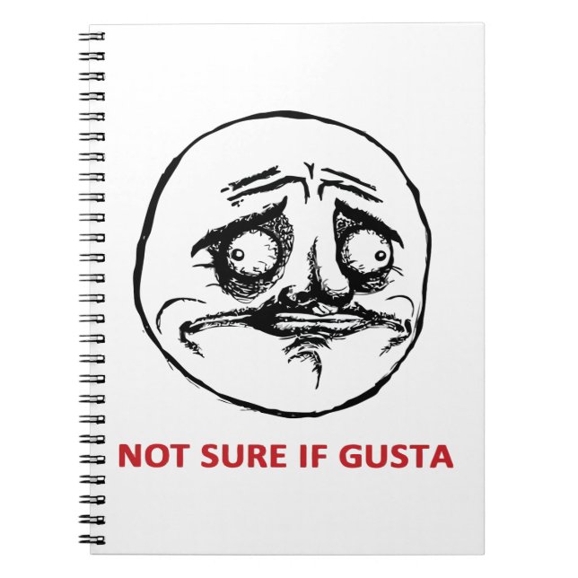 Nicht Sure wenn Gusta - Notizbuch Notizblock (Vorderseite)