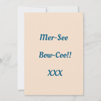 Nicht tatsächliche Rechtschreibung! Dankeskarte