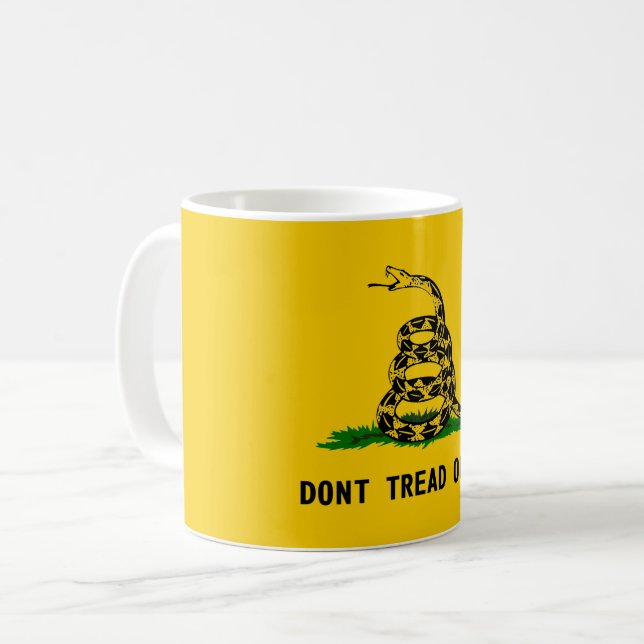 nicht Tretfahne usa Symbol snake Amerika Geschicht Kaffeetasse (Vorderseite Links)