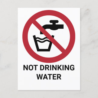 Nicht trinken Wasser, Verbotszeichen Postkarte