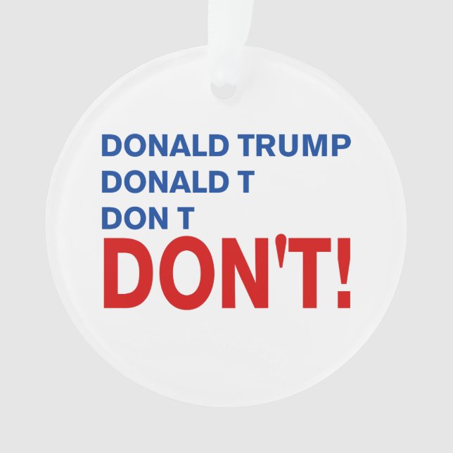 Nicht Trump Ornament (Vorderseite)