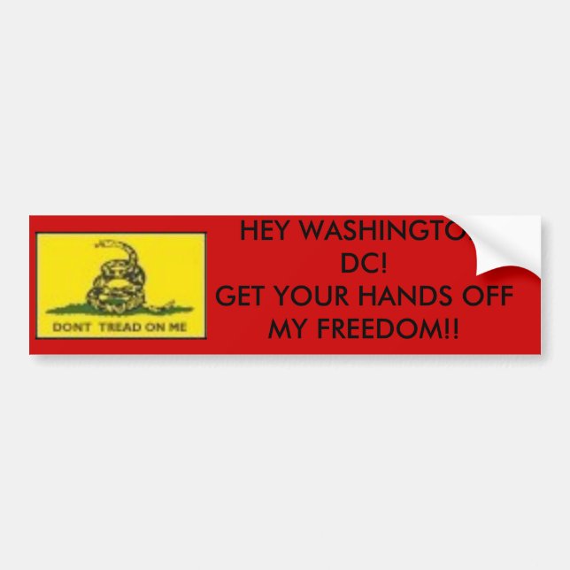 nicht tun ' Schritt, HE WASHINGTON DC! Autoaufkleber (Vorne)