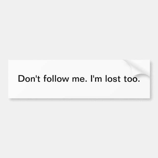 Nicht tun Follow-me 2 - Autoaufkleber (Vorne)