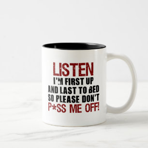 Nicht tun P*ss ich weg!! Zweifarbige Tasse