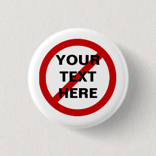 NICHT TUN roter Antikreis mit Hiebsymbol Button