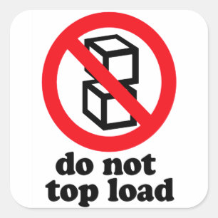 Nicht tun Spitzenlasts-Verschiffen-Aufkleber Quadratischer Aufkleber
