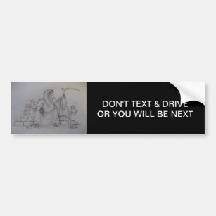 Nicht tun Text u. grimmigen Autoaufkleber