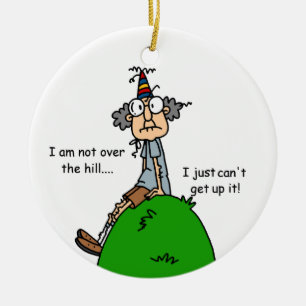 Nicht über dem Hügel-Spaß Keramikornament