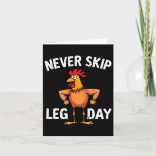 Nicht überspringen LG Day Gym Rooster Funny Workou Karte