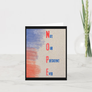 Nicht unser Präsident je (nope) Aufkleber Karte