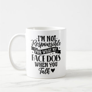 Nicht verantwortlich, lustig-sarkastisch-Offensive Kaffeetasse