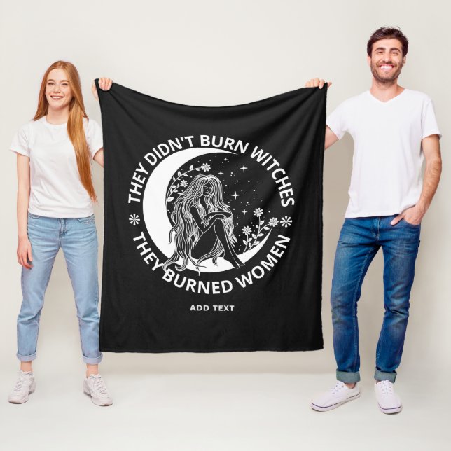 Nicht verbrannte Hexen verbrannte Frauenrechte pro Fleecedecke (Beispiel)