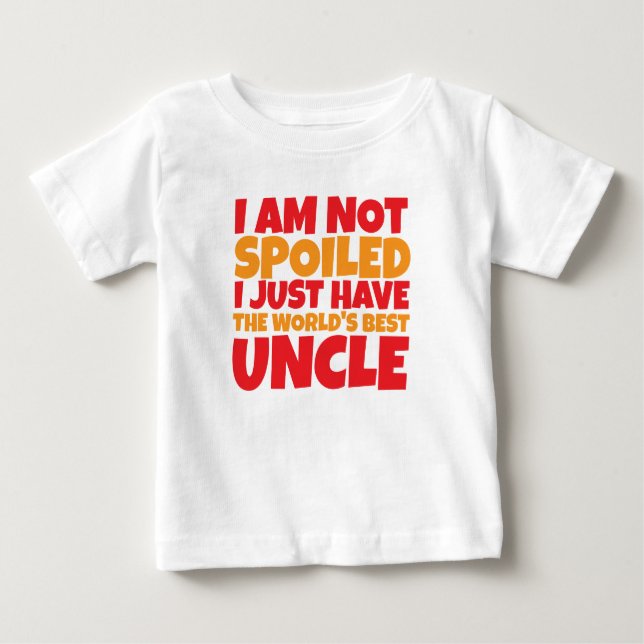 nicht verdorben, sondern der beste Onkel der Welt Baby T-shirt (Vorderseite)
