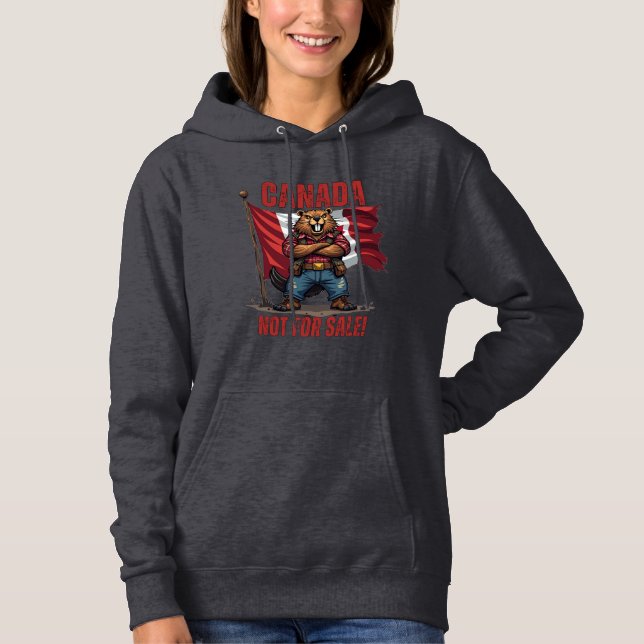 NICHT VERKAUF, Kanada, Beaver Lumberjack, Flag, Hoodie (Vorderseite)
