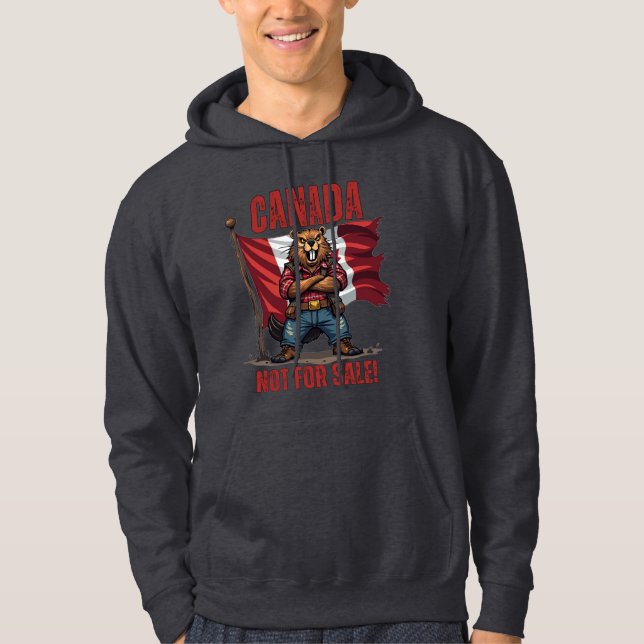 NICHT VERKAUF, Kanada, Beaver Lumberjack, Flag, Hoodie (Vorderseite)