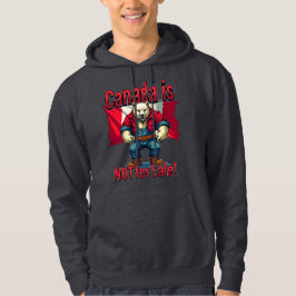 NICHT VERKAUF, Kanada, Polar Bear Lumberjack, Flag Hoodie
