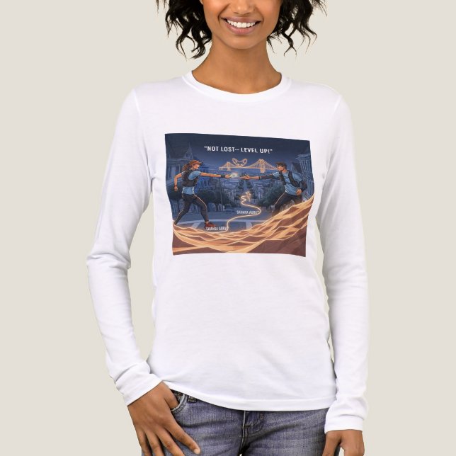 Nicht verloren - Level Up! Geocaching Adventure Tri-Blend Shirt (Vorderseite)