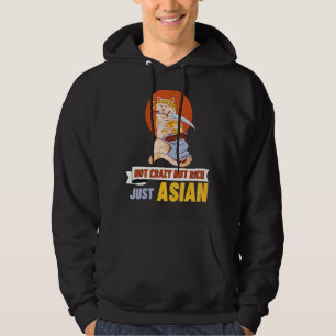 Nicht verrückt nicht reich nur asiatische Katze mi Hoodie
