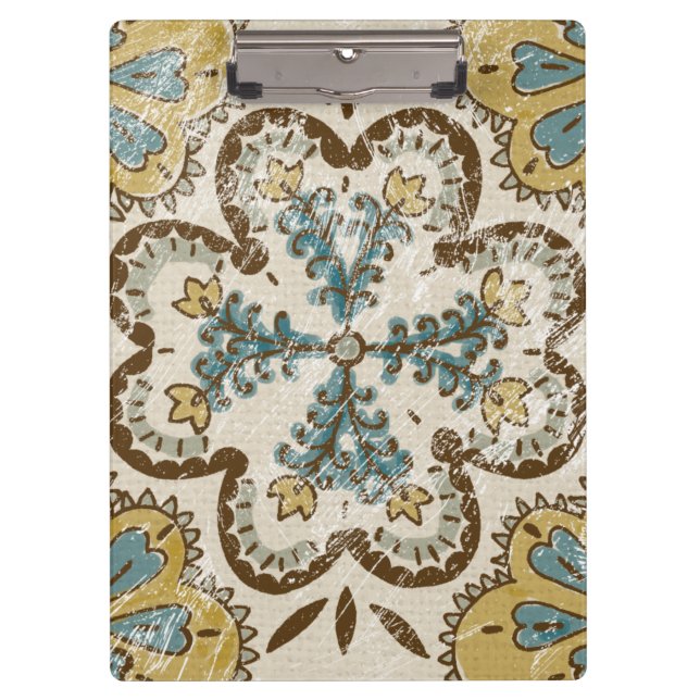 Nicht-Verschönertes Batik-Quadrat II Klemmbrett (Vorderseite)