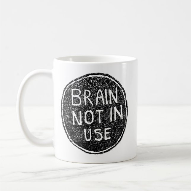 Nicht verwendetes Gehirn Kaffeetasse (Links)