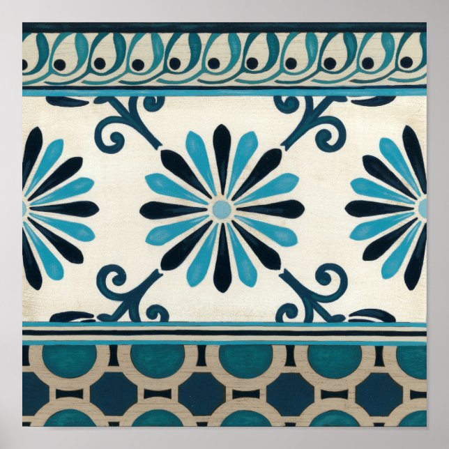 Nicht verzierte Indigofries II Poster (Vorne)